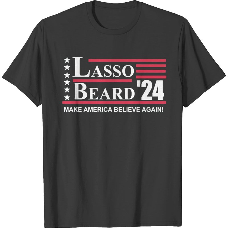 T-shirt Lasso Beard 2024 pour hommes en noir