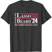 Lasso Beard 2024 T-shirt for Men in Black — Mens T Shirts
