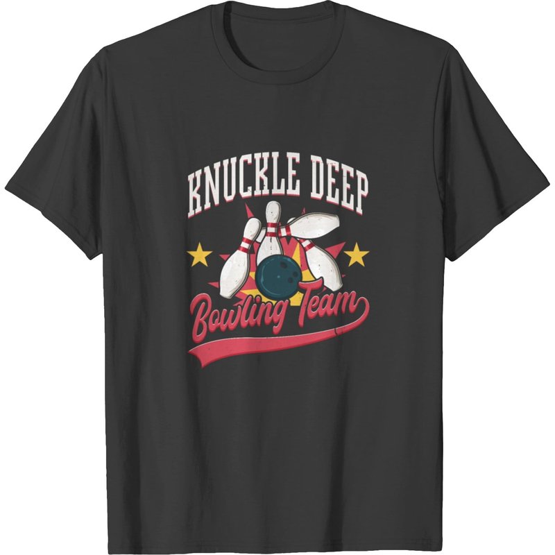 Knuckle Deep Bowling Team T-shirt for Men — Mens T Shirts