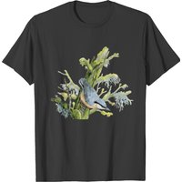 Nuthatch On Tree Animal Lovers Bird Design T-shirt for Men — Mens T Shirts