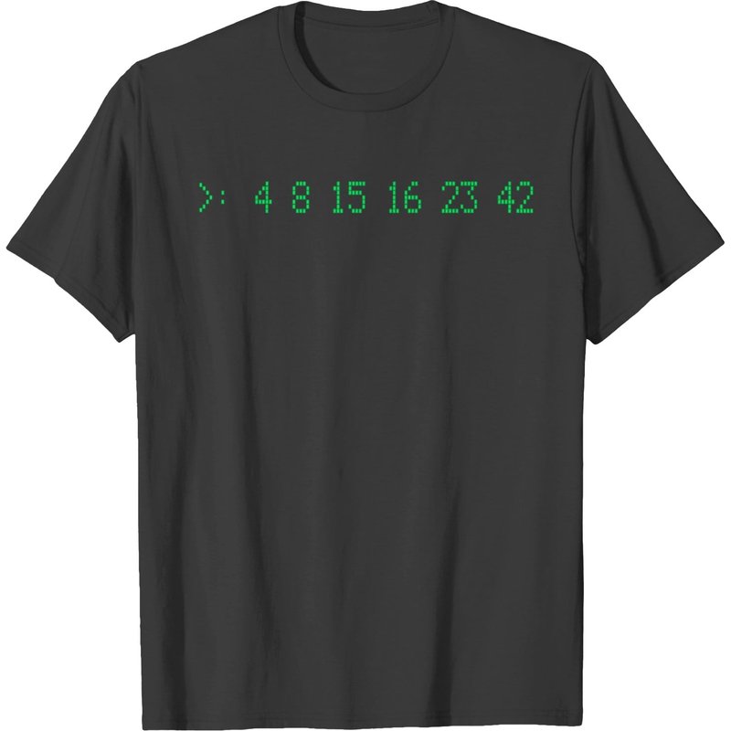 T-shirt Lost Numbers pour hommes en noir