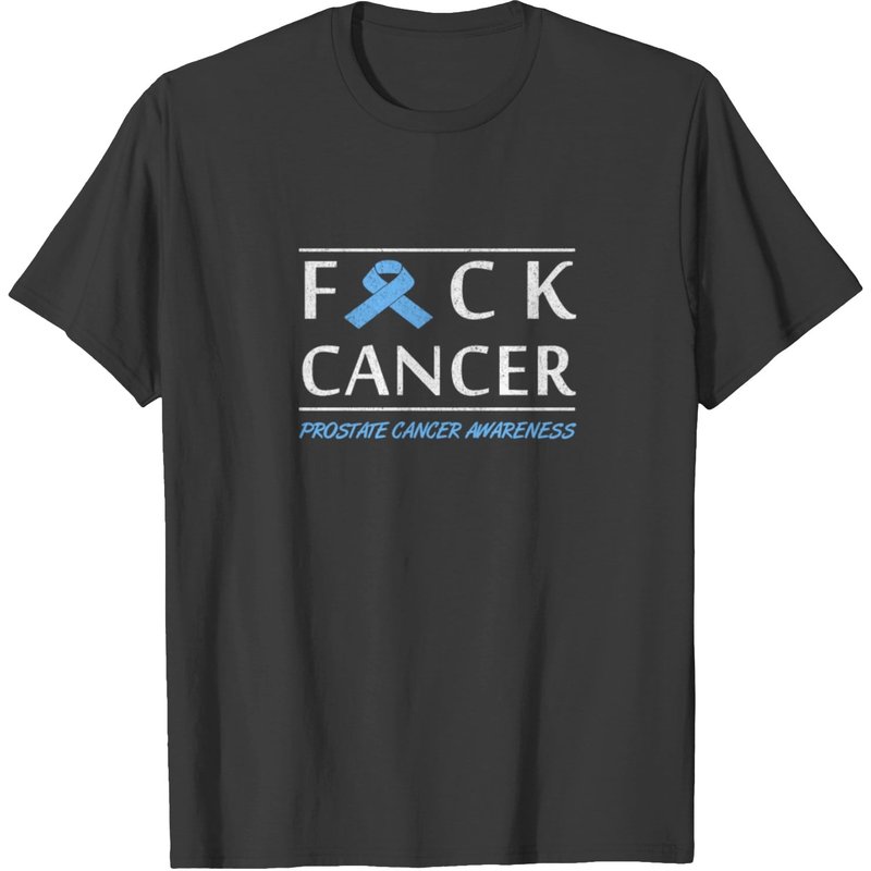 Fck Cancer Prostate Cancer T-Shirt for Men — Mens T Shirts