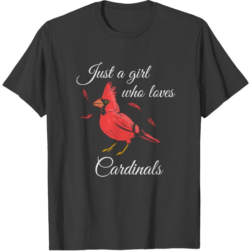 T-shirt pour hommes Cardinal Birdwatcher en noir — T-shirts pour hommes