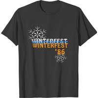 T-shirt d'hiver Winterfest 86 pour hommes en noir — T-shirts pour hommes