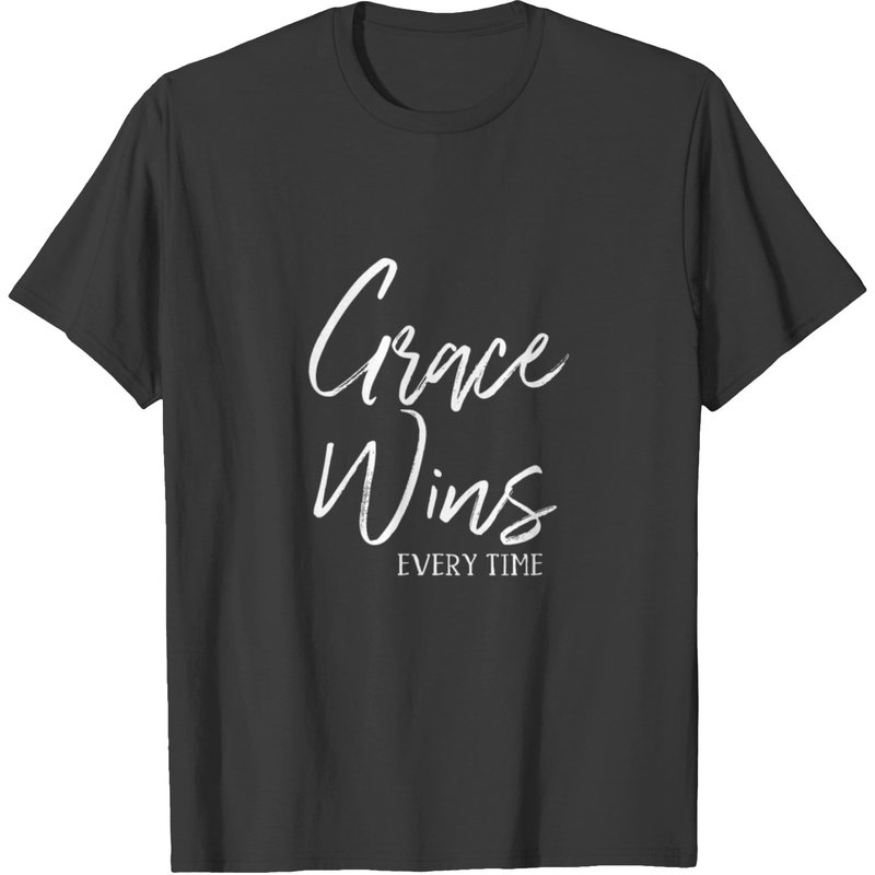 T-shirt pour hommes Grace Wins Every Time Leader de Louange Chrétienne — T-shirts pour hommes