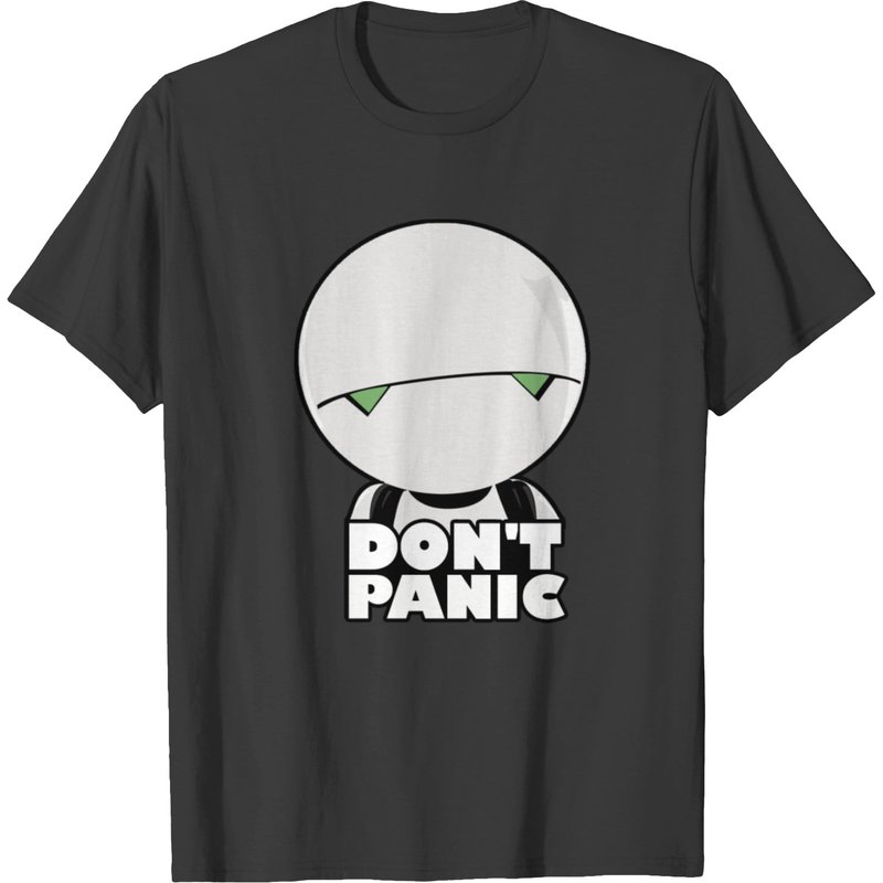 Don’t Panic T-Shirt for Men - Black