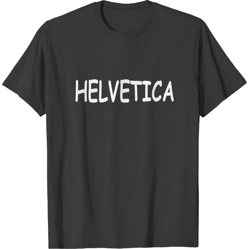 T-shirt Helvetica en Comic Sans pour hommes — T-shirts pour hommes