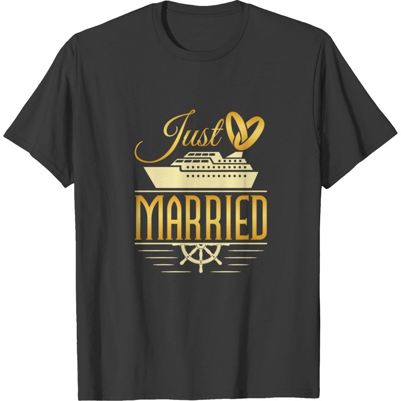Just Married Cruise Honeymoon T-shirt for Men — Mens T Shirts