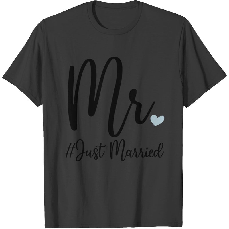 Mr Just Married | Mrs Mr Wedding Newlywed Matching T-shirt