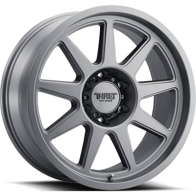 Thret Offroad Wheel Flood Satin Silver - 17x9 - 5x127 Bolt Pattern - 0 Offset Rims — Wheels & Rims