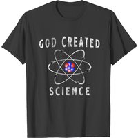 God Created Science Atom Creation Intelligent Gift T-shirt — T-shirts pour hommes