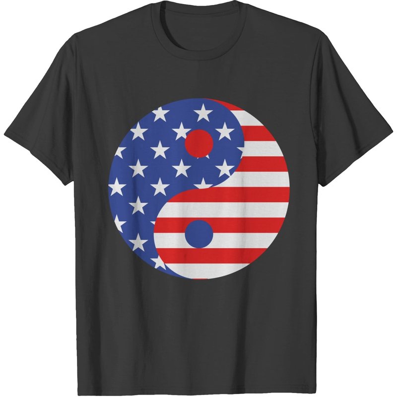 American Flag Yin Yang T-shirt