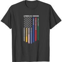 First Responders Police Military Firefighter T-shirt