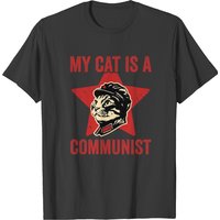 My Cat Is A Communist Vintage Funny Cat Lover Sayi T-shirt