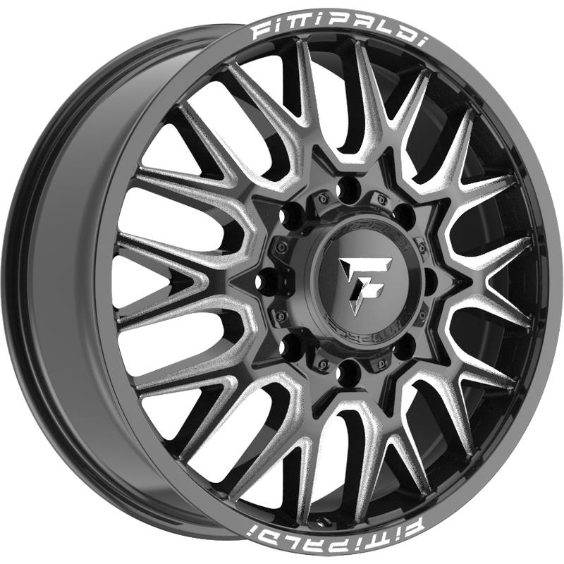 Fittipaldi Offroad Wheel FD650BM Gloss Black Milled - 22x8.25 - 8x200 Bolt Pattern - 105 Offset Rims — Wheels & Rims