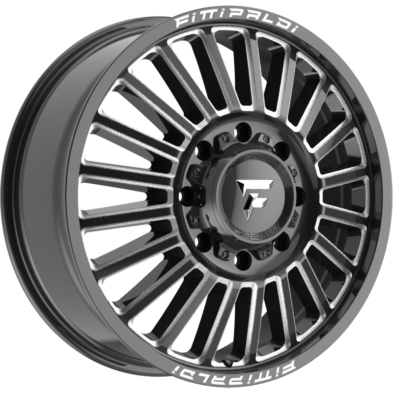 Fittipaldi Offroad Wheel FD651BM Gloss Black Milled - 22x8.25 - 8x200 Bolt Pattern - 105 Offset Rims — Wheels & Rims