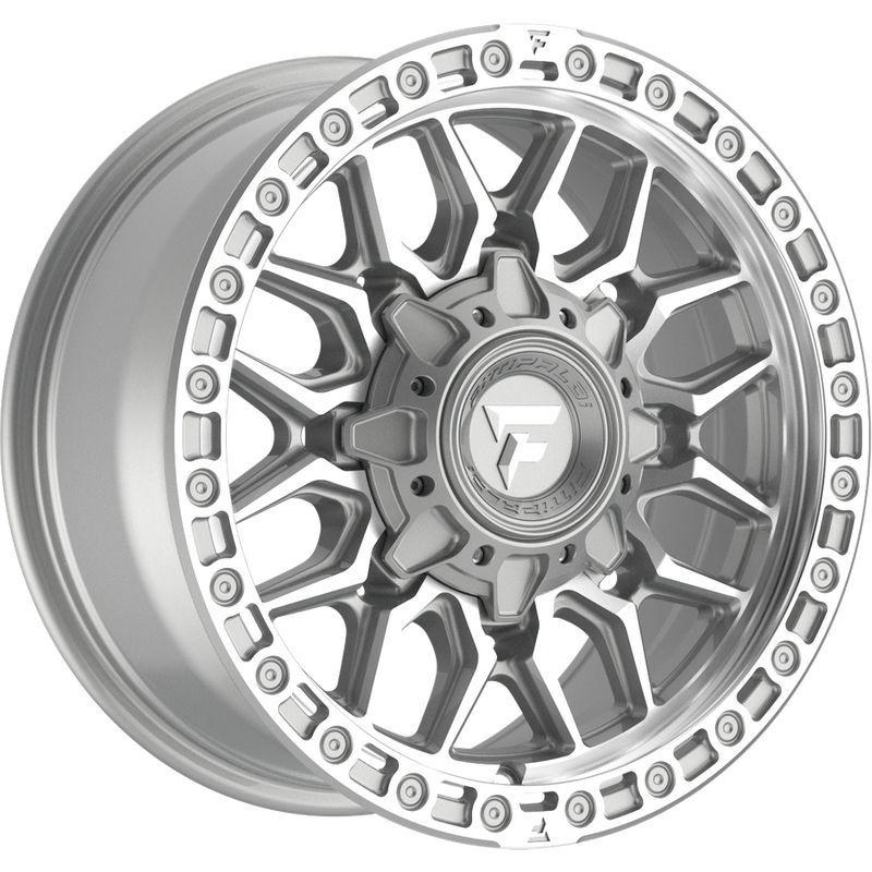 Fittipaldi Offroad Wheel FX200MSL Machined Silver Machined Lip - 15x7 - 4x137 Bolt Pattern - 25 Offset Rims — Roues et jantes