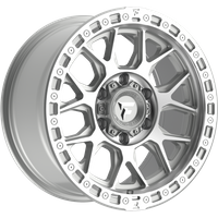 Fittipaldi Offroad Wheel FT115MSL Machined Silver Machined Lip - 17x8.5 - 6x135 Bolt Pattern - 0 Offset Rims