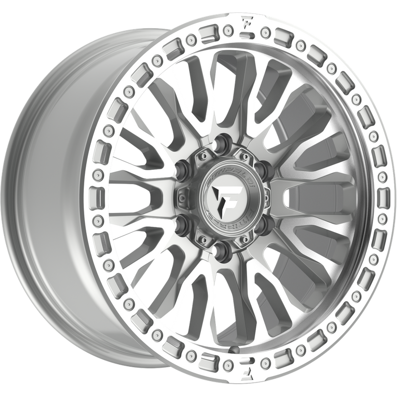 Fittipaldi Offroad Wheel FT116MSL Machined Silver Machined Lip - 17x8.5 - 6x135 Bolt Pattern - 0 Offset Rims — Roues et jantes