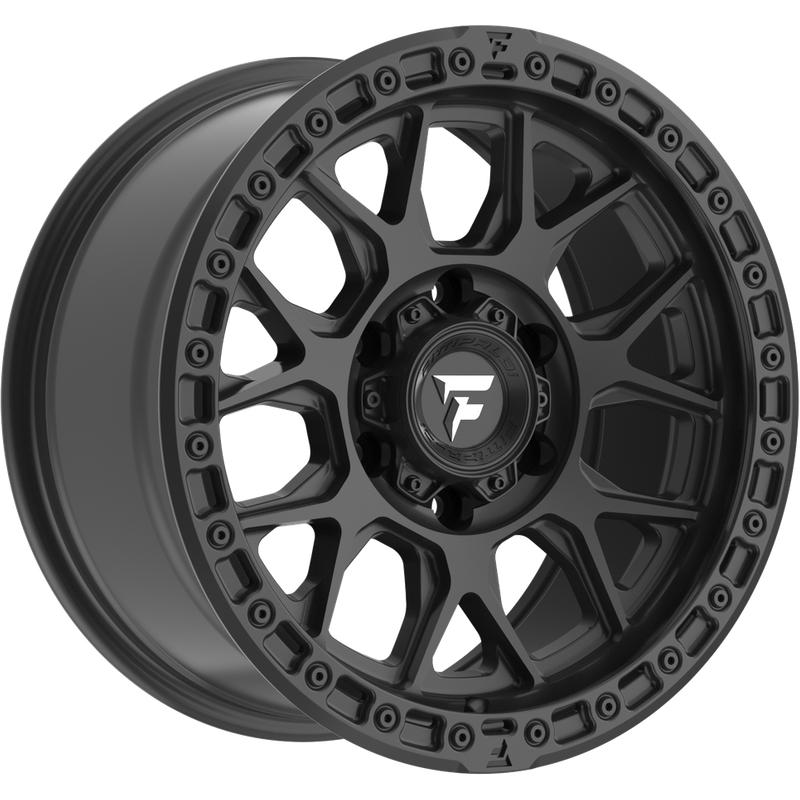 Fittipaldi Offroad Wheel FT115SB Satin Black - 17x8.5 - 6x135 Bolt Pattern - 0 Offset Rims — Roues et jantes