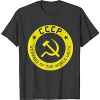 Communist Badge Motto T-shirt — T-shirts pour hommes
