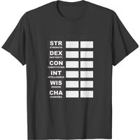 Dungeons & Dragons Character Sheet T-shirt