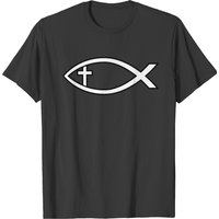 Ichthus With Cross Christian Fish Symbol T-shirt