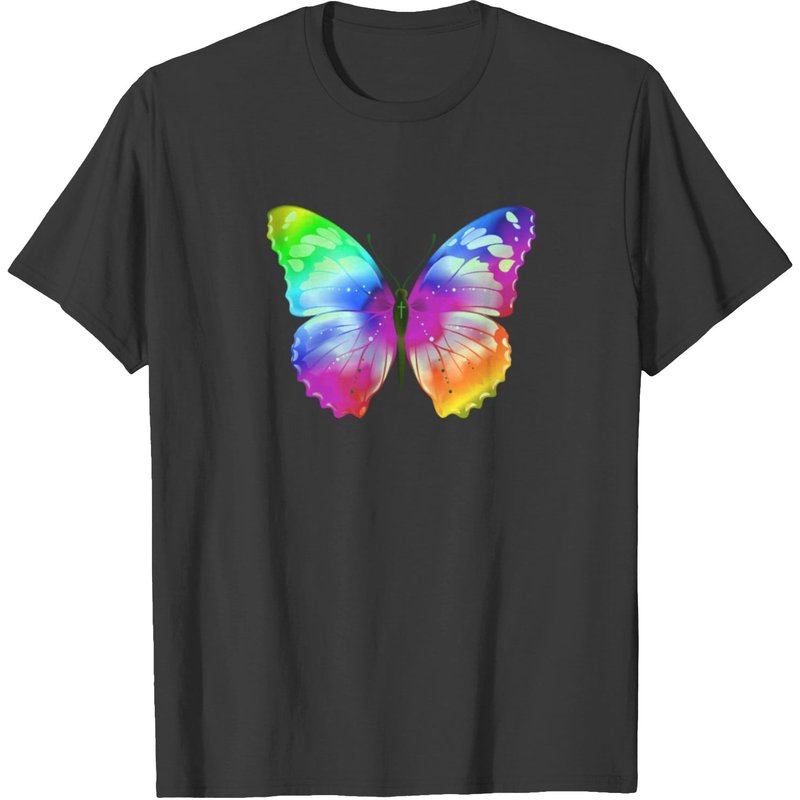 Rainbow Butterfly Cross Spiritual Awakening Design T-shirt — T-shirts pour hommes