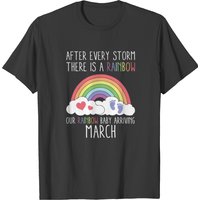 Rainbow Baby Arriving March 2019 T-shirt Party T-shirt — T-shirts pour hommes
