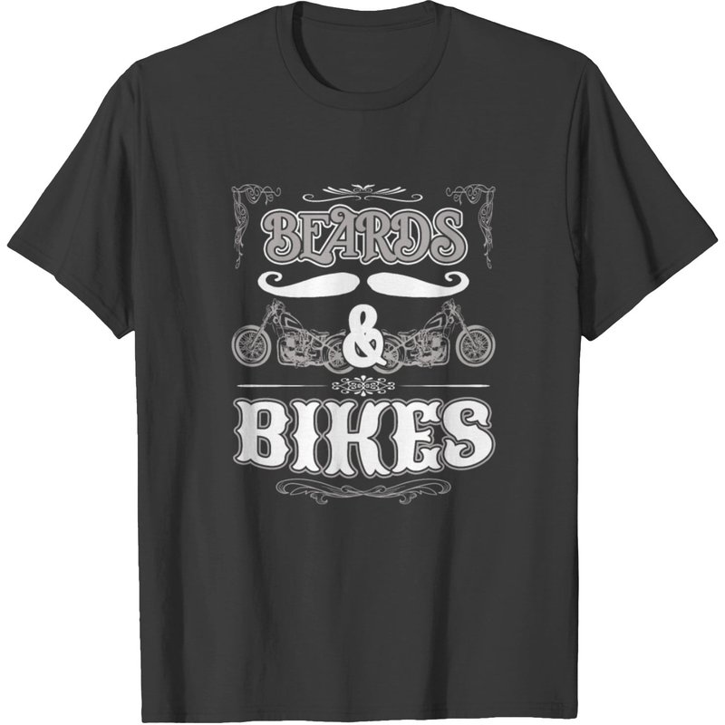 Beards And Bikes T-shirt — Mens T Shirts