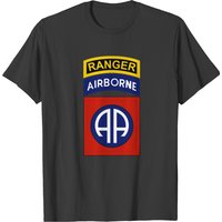 82nd Airborne With Ranger Tab T-shirt — T-shirts pour hommes