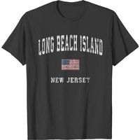 Long Beach Island New Jersey Nj Vintage American T-shirt — T-shirts pour hommes