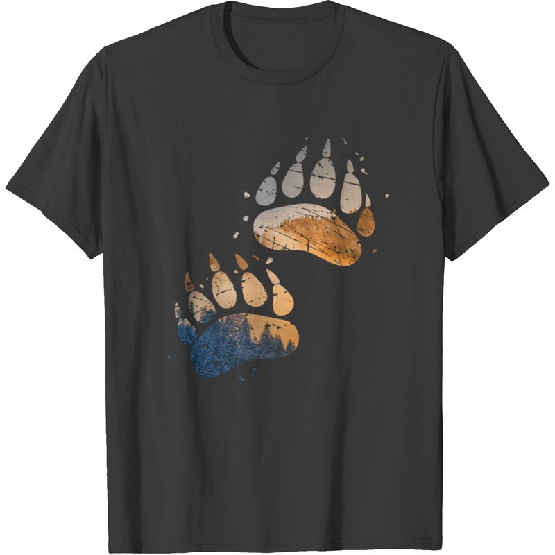 Bear Paw Prints T-shirt — Mens T Shirts