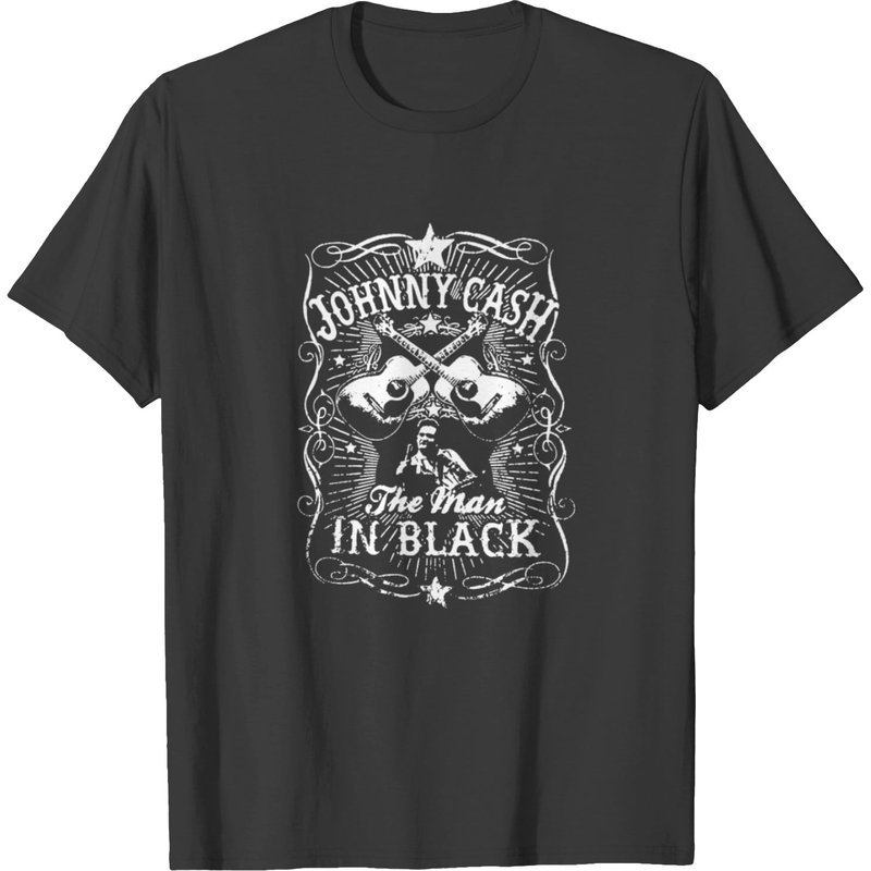 Johnny Cash Man In Black Guitar Country Blues Rock T-shirt — Mens T Shirts