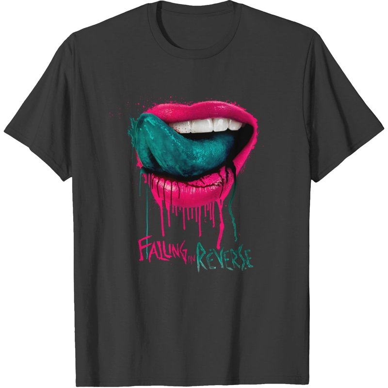 Falling In Reverse Lips Official Merchandise T-shirt — Mens T Shirts