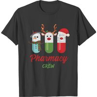 Pills Snowman Reindeer Santa Pharmacy T-shirt — Mens T Shirts