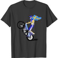 Speedway Driver With Swedish Flag T-shirt