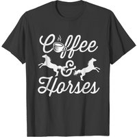 Coffee & Horses Western Equestrian Gift T-shirt — T-shirts pour hommes