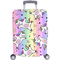 Funny Unicorn Rainbow Holiday Travel Luggage Cover