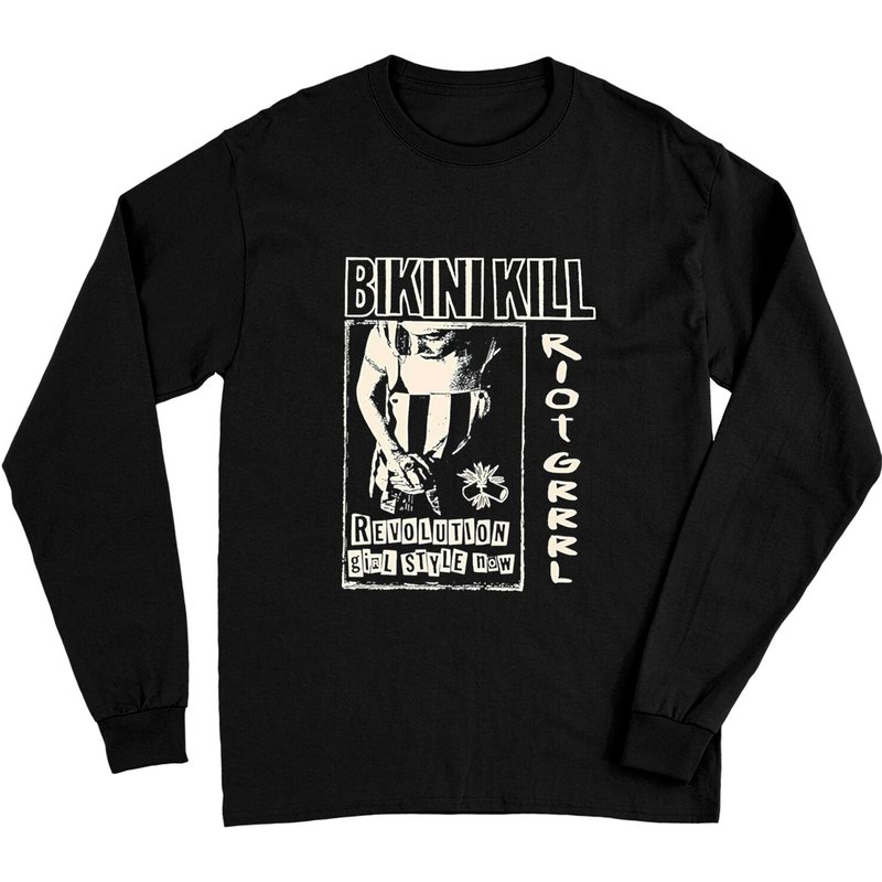 Bikini Kill Band Vintage Art Long Sleeves — T-shirts pour hommes
