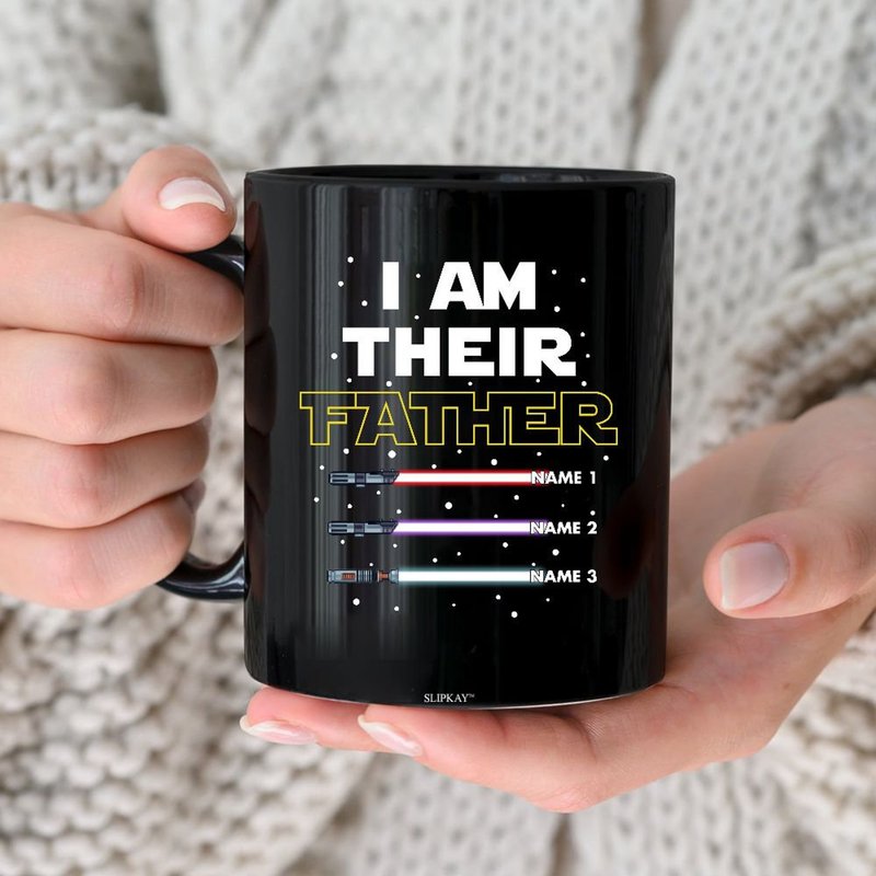 I Am Their Father Mug Personalized Light Saber Dad Mug — Tasses et gobelets