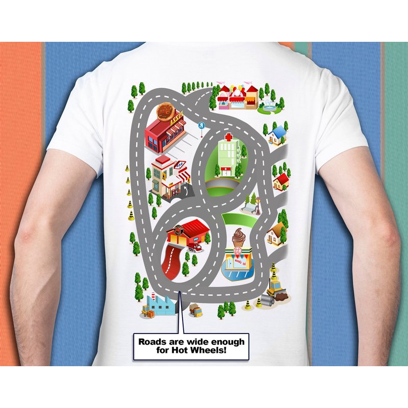 Car Play Mat Shirt For Dad Back Side Of T-shirt — Mens T Shirts