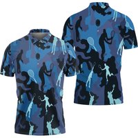 Ocean Camouflage Tennis Short Sleeve Polo Shirt — Chemises décontractées pour hommes