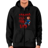 Friends Till The End - Chucky Doll - Zip Hoodies