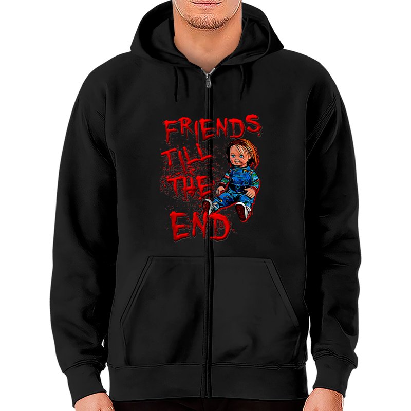 Friends Till The End - Chucky Doll - Zip Hoodies — Sweats à capuche pour hommes
