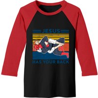 Jiu Jitsu Shirts Jesus Has Your Back Mens Bjj Mma Baseball Tees