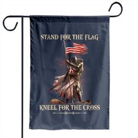 Stand For The Flag Kneel For The Cross Knight Templar Garden Flags