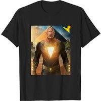 Villain Film Poster New 2022 Black Adam Comics Super Hero Dwayne Johnson The Rock Lightning Pyramid T Shirt