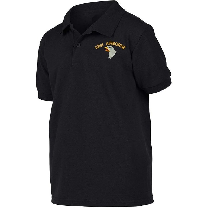 Military 101st Airborne Screaming Eagle Polo Shirt — Mens Casual Shirts