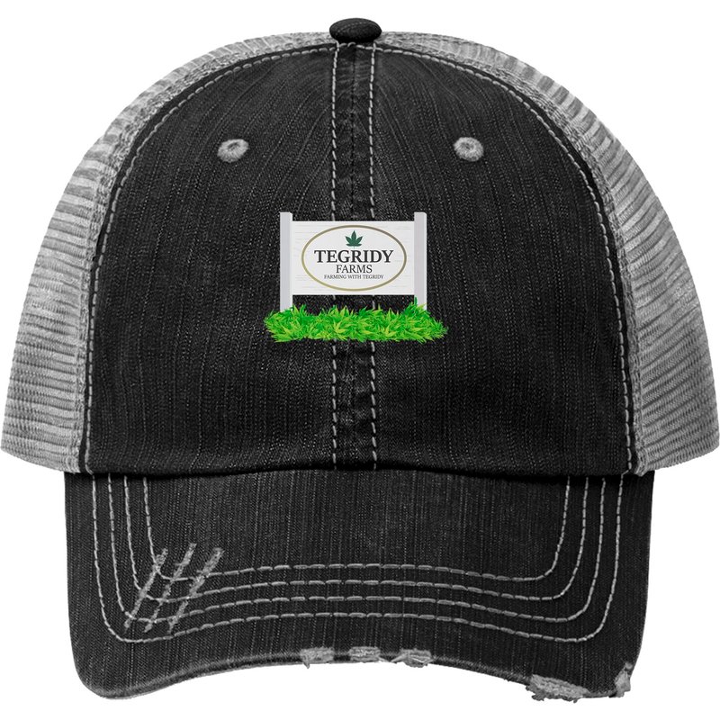 Farming With Tegridy - Tegridy Farms Print Trucker Hats — Casquette de baseball